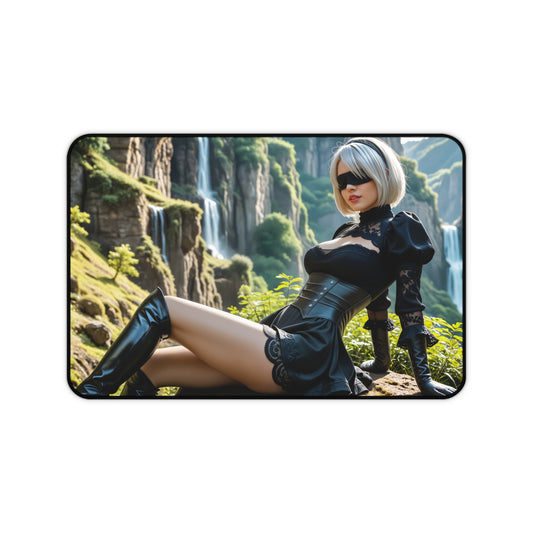 2B Desk Mat, Nier Automata Gaming Mouse Pad, Sci-Fi Android Girl Desk Setup