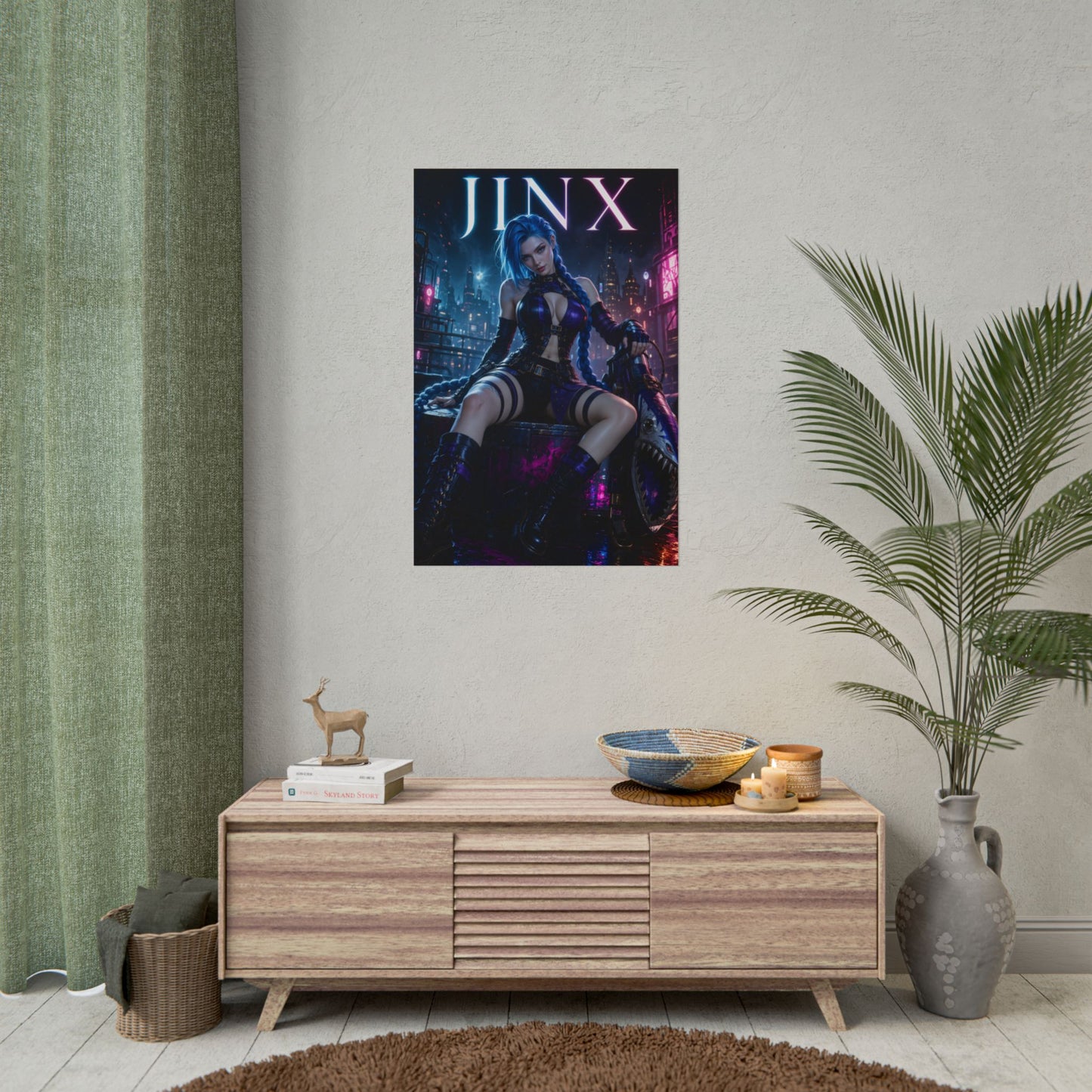 Jinx Arcane League of Legends Poster Gaming Wall Art Print