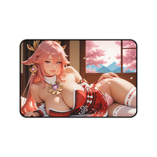 Yae Miko Mouse Pad – Genshin Impact Anime Gaming Mouse Pad, Elegant Desk Setup