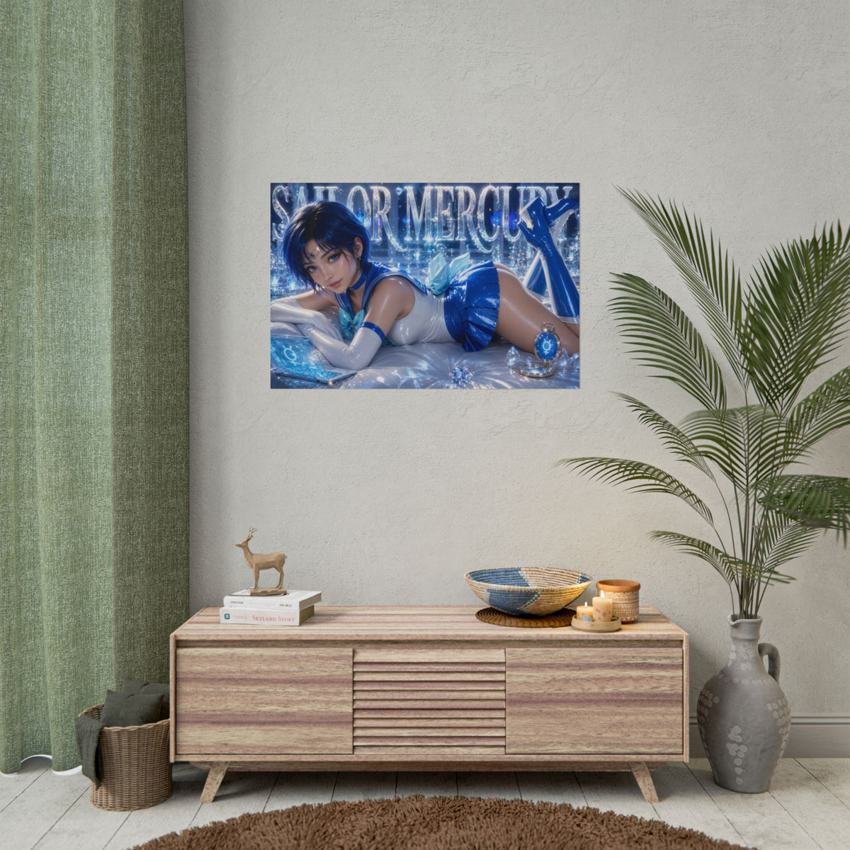 Anime Room Decor Sailor Mercury Sailor Moon Poster Wall Art Character Print