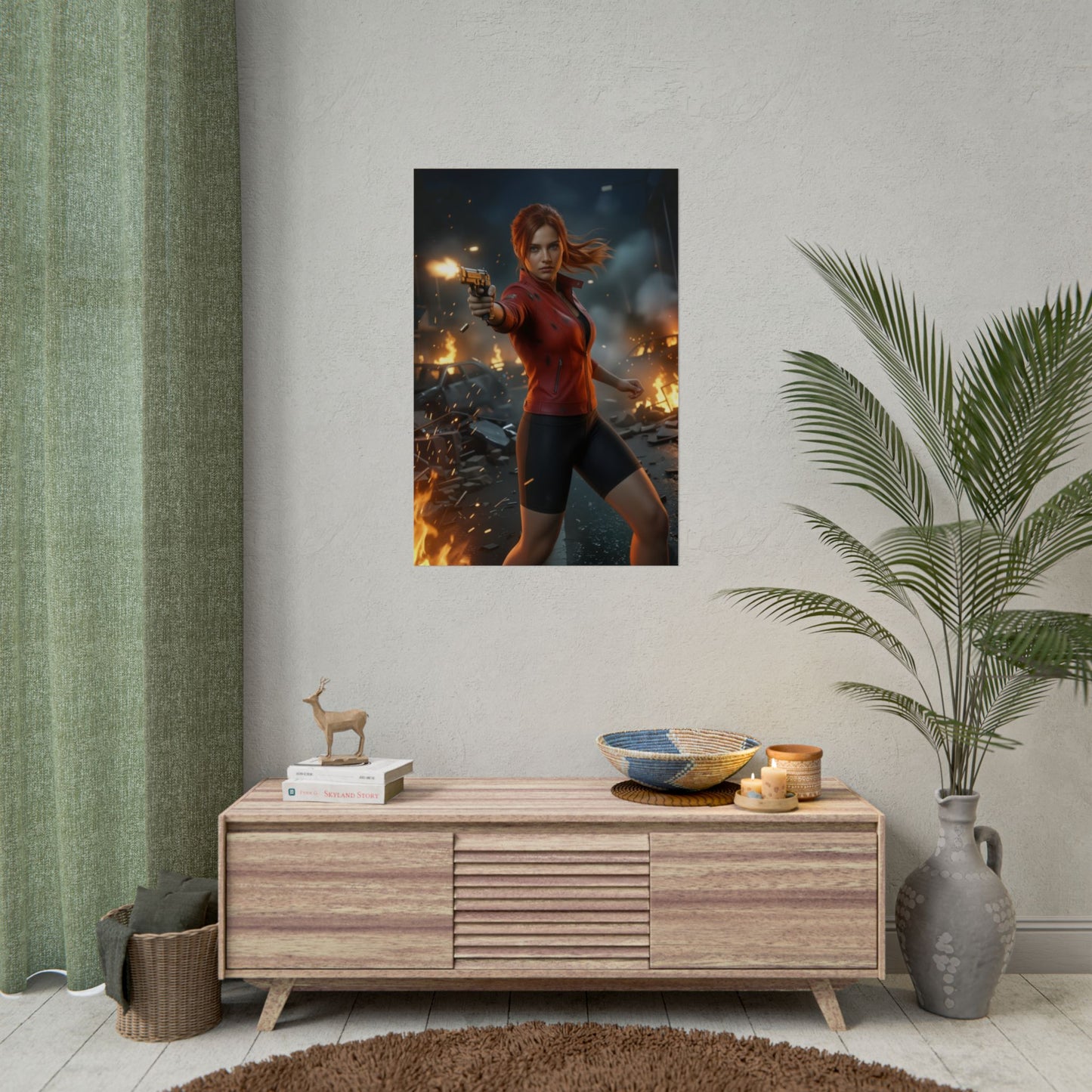 Claire Redfield Poster Resident Evil Action Wandkunst Druck Gaming Deko