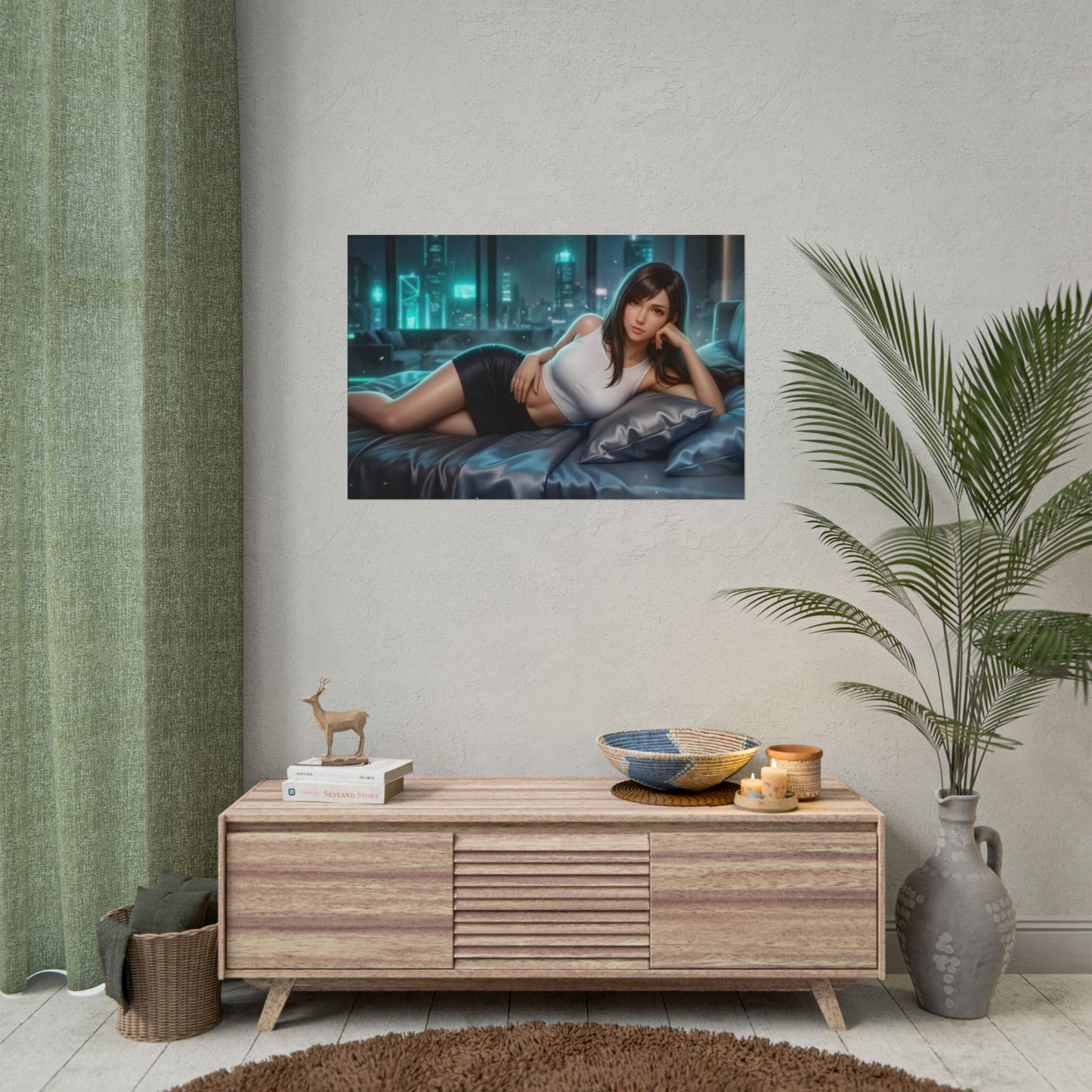 Tifa Lockhart Poster, Gaming Wall Art, Fantasy Print, Gamer Decor