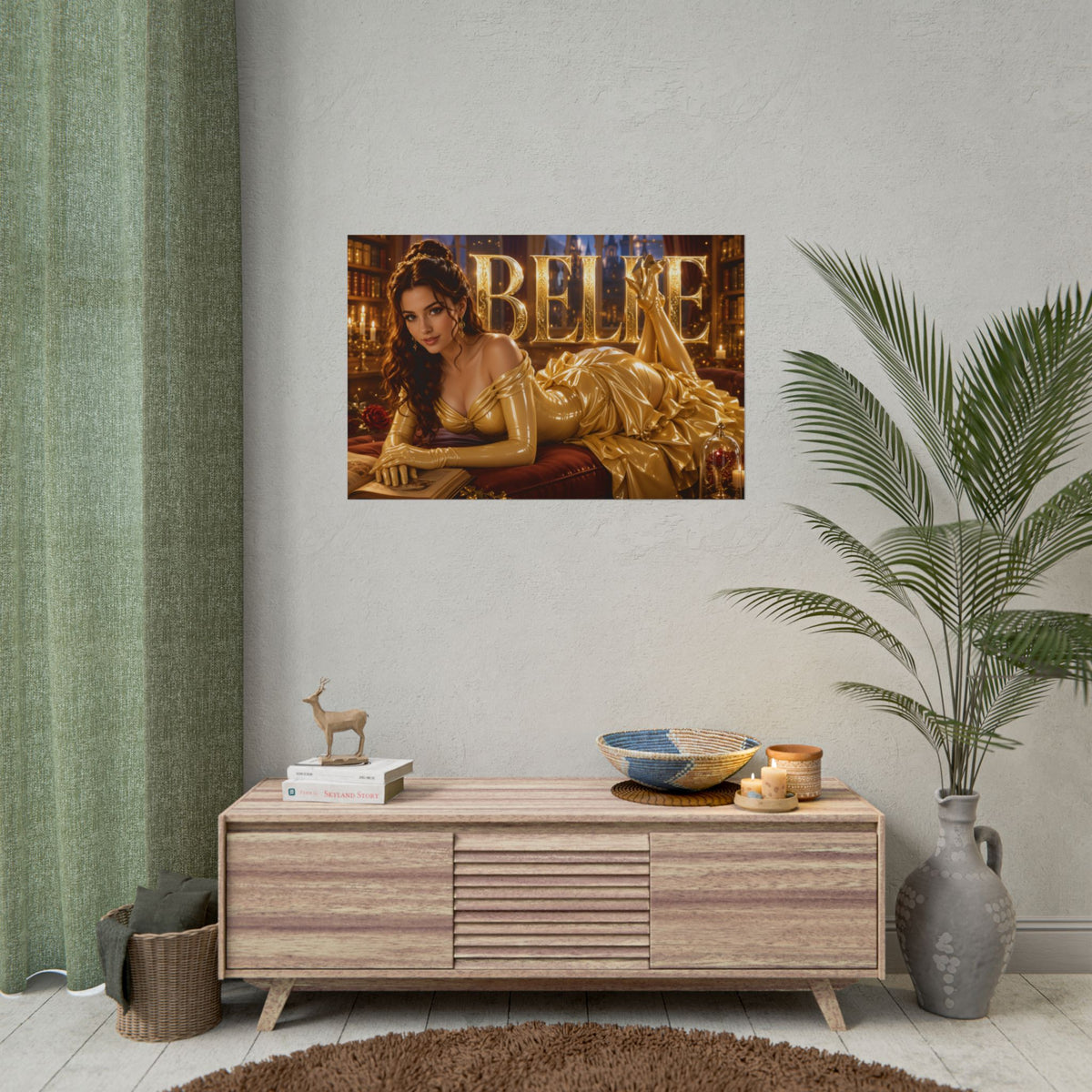 Belle Beauty and the Beast Poster Fantasy Wall Art Room Decor Collectible Print
