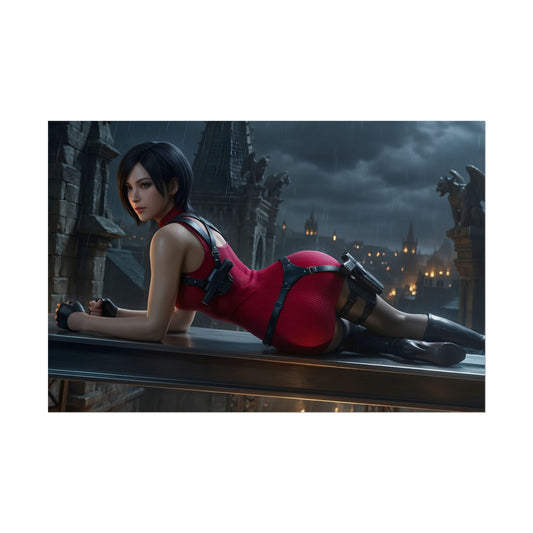 Ada Wong Poster, Resident Evil Art Print, Action Game Wall Art