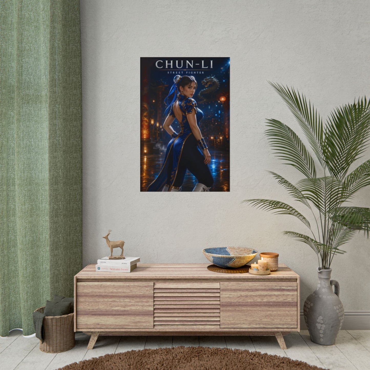 Chun-Li Poster, Street Fighter Wall Art, Gaming Poster, Gamer Decor