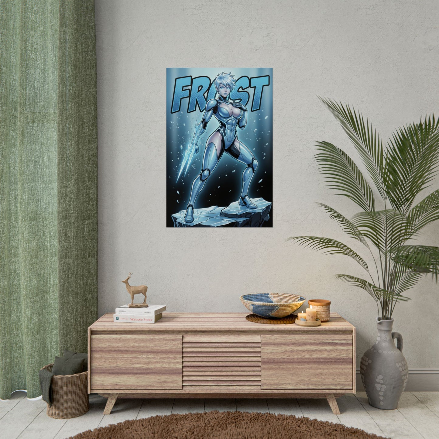 Frost Mortal Kombat Poster, Mortal Kombat Wall Art Print, Ice Fighter Girl Decor, Fighting Game Wall Art, Gamer Gift