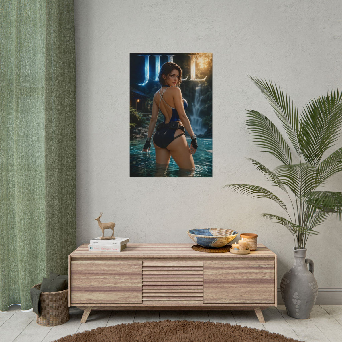 Jill Valentine Gaming Poster Wall Art Gamer Room Decor Collectible Print
