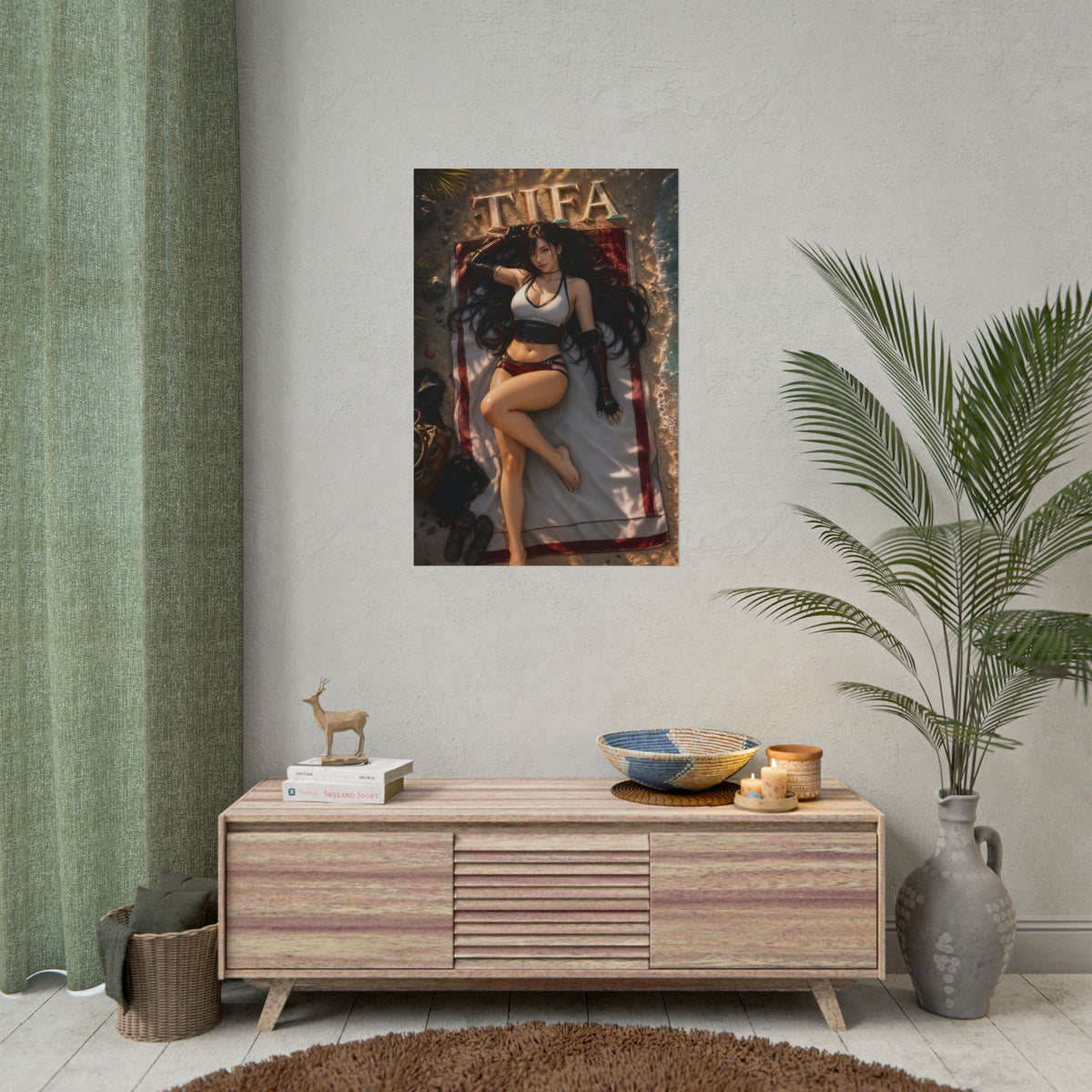 Tifa Lockhart Gaming Poster Wall Art Gamer Room Decor Collectible Print