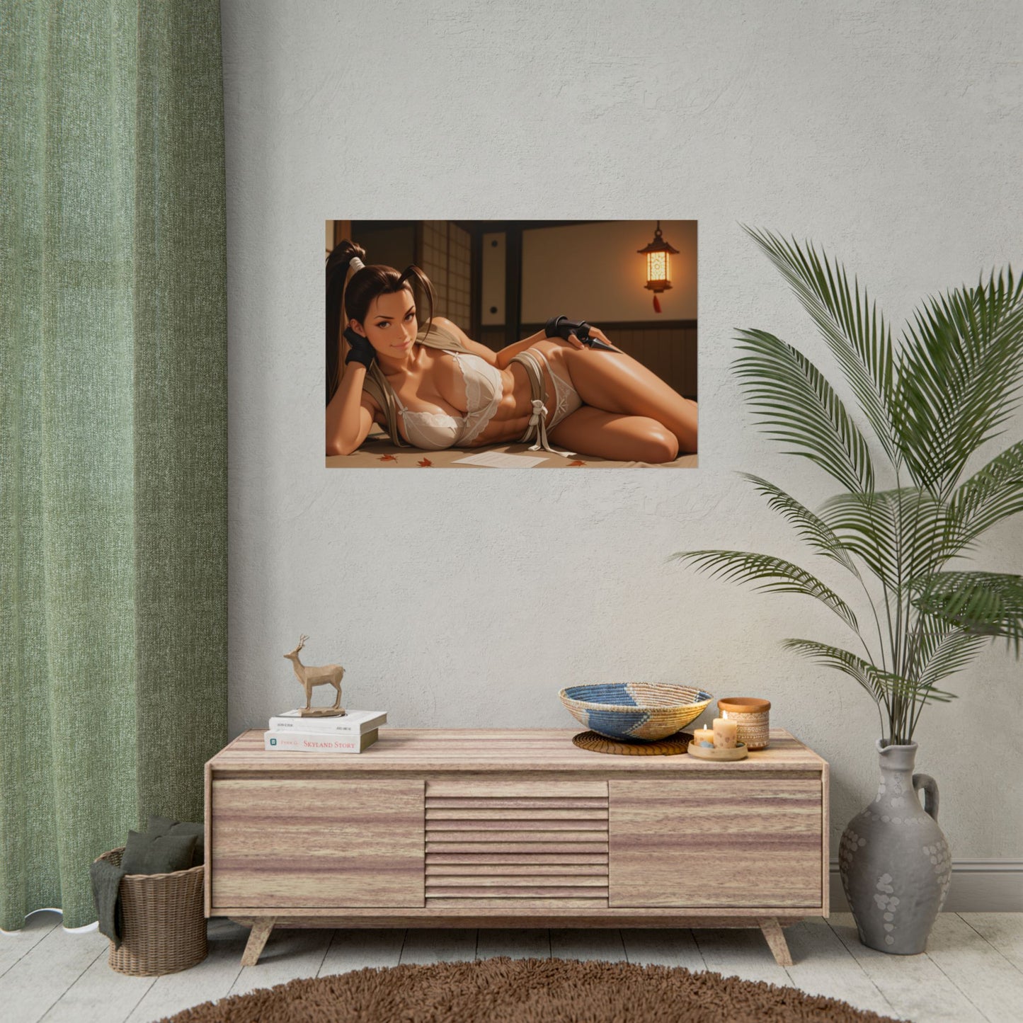 Настінне мистецтво ніндзя вайфу | Постер аніме Ібукі для кімнати отаку або ігрової кімнати