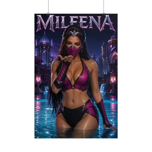 Mileena Mortal Kombat Gaming Poster Wall Art Gamer Room Decor Collectible Print