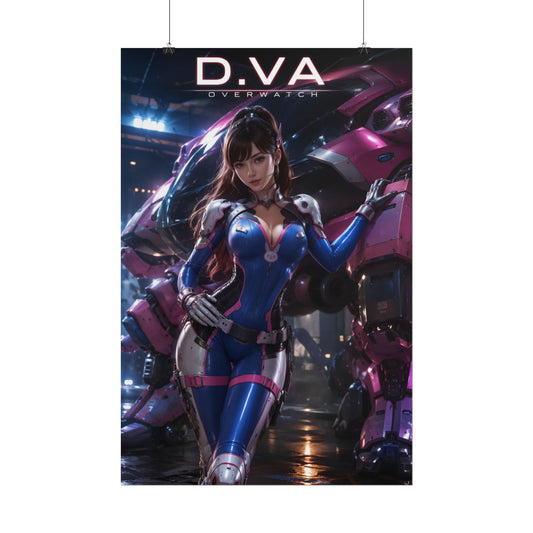 D.VA Overwatch Poster, Gaming Poster, Sci Fi Wall Art, Room Decor