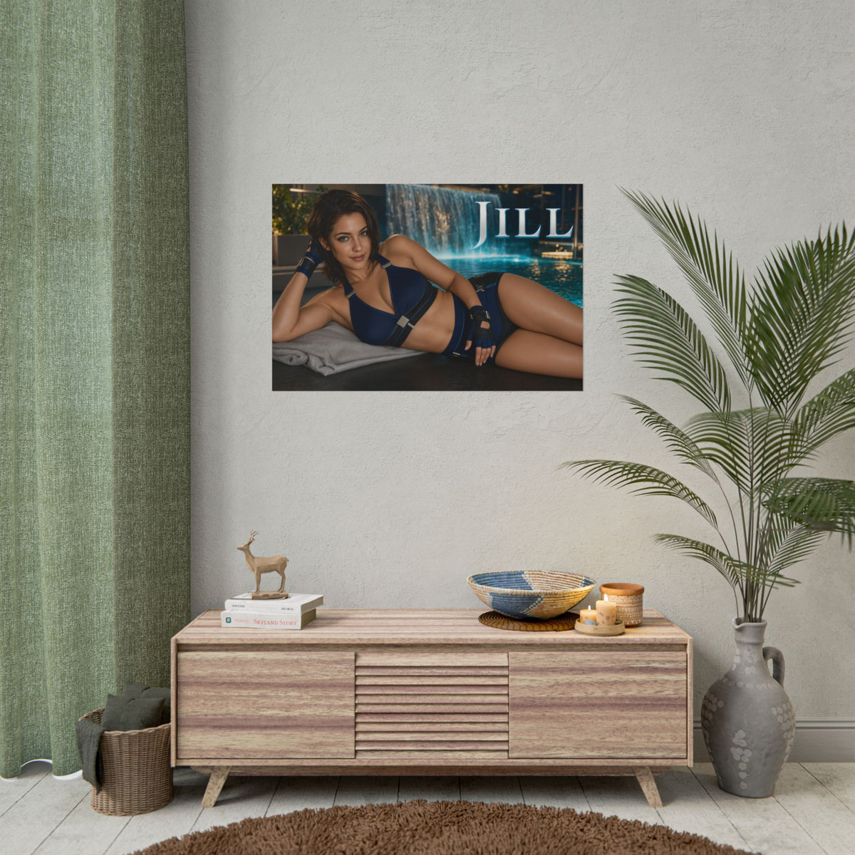 Jill Valentine Gaming Poster Wall Art Gamer Room Decor Collectible Print