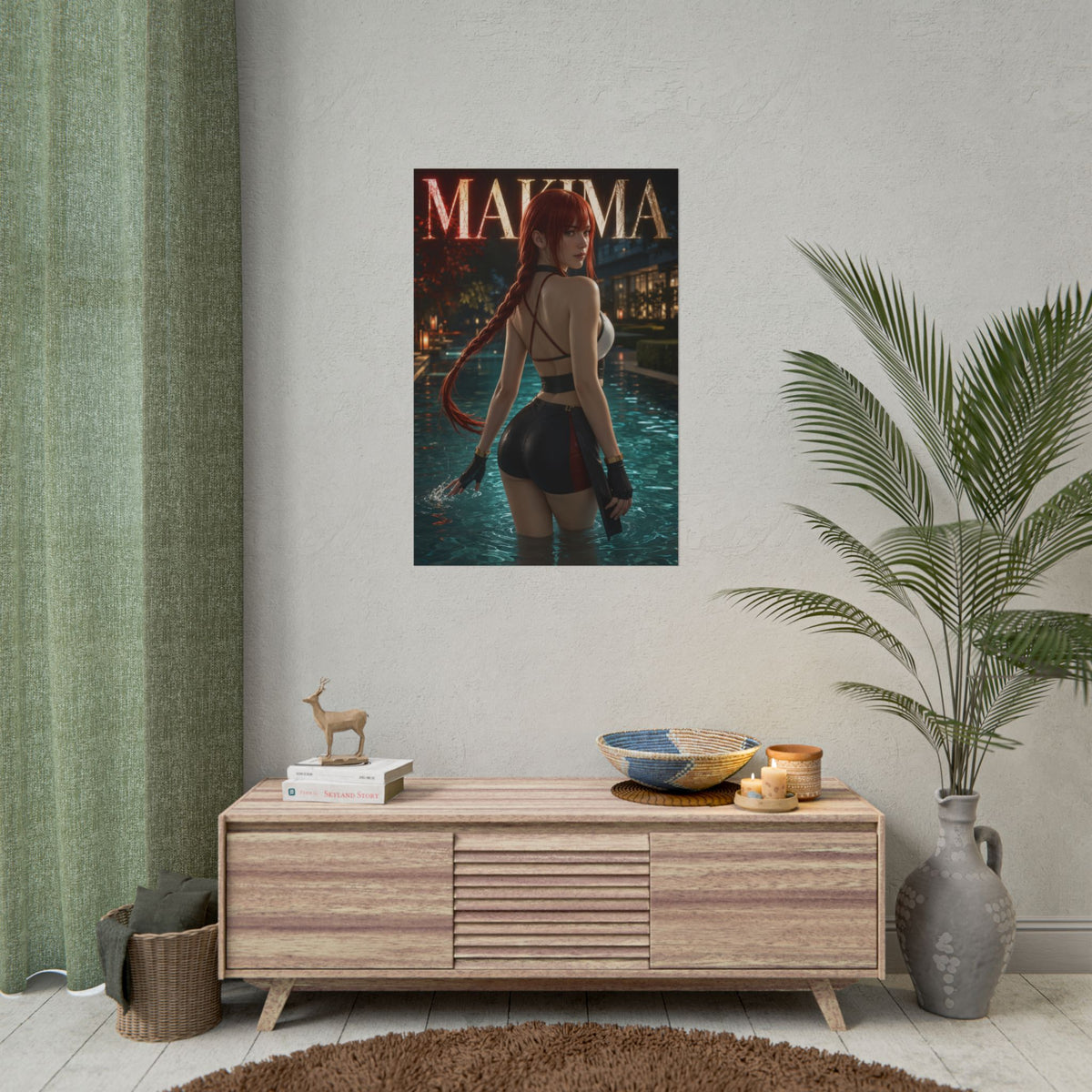 Anime Wall Art Makima Chainsaw Man Poster Otaku Room Decor Collector Gift Print