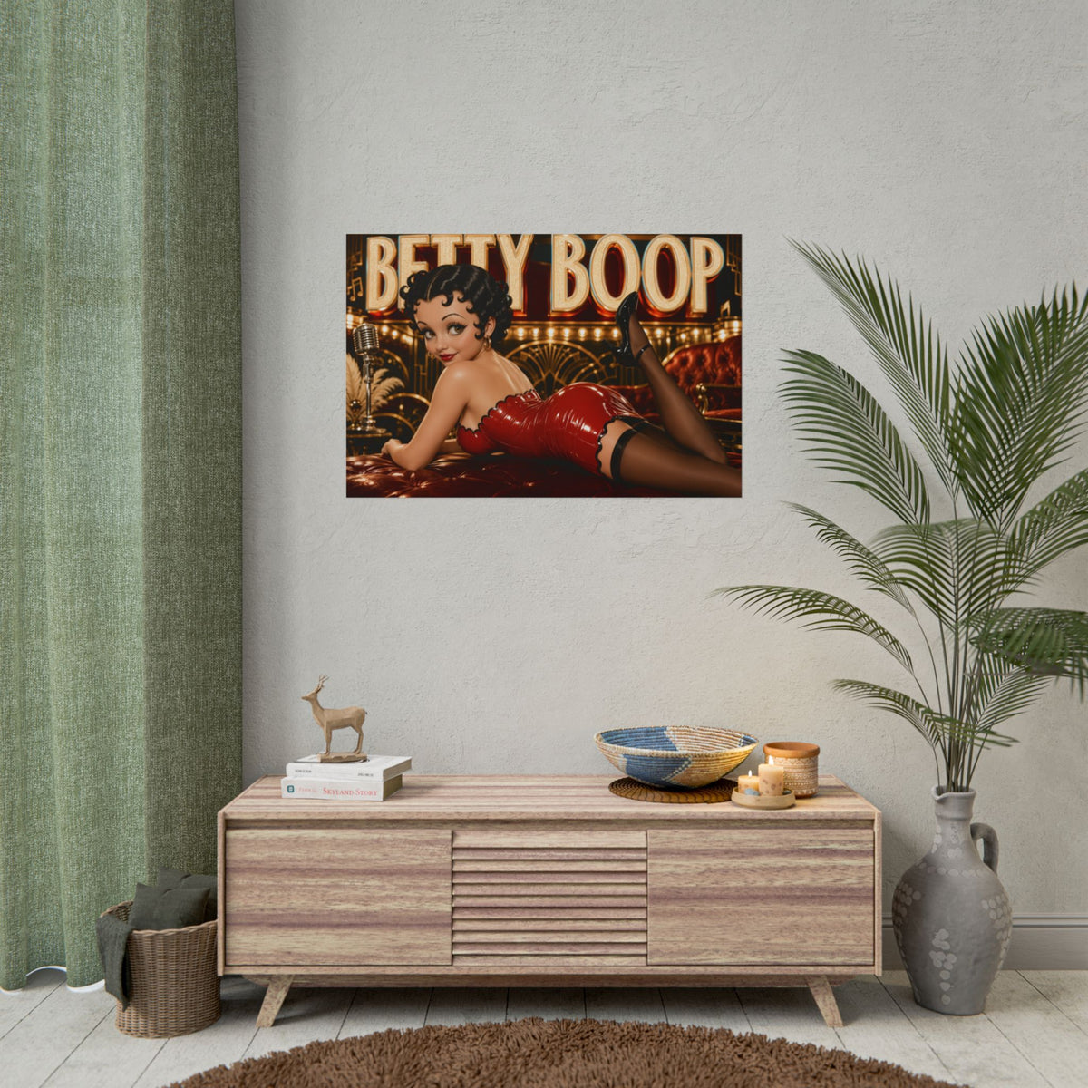 Betty Boop Betty Boop Poster Retro Cartoon Wall Art Room Decor Collectible Print