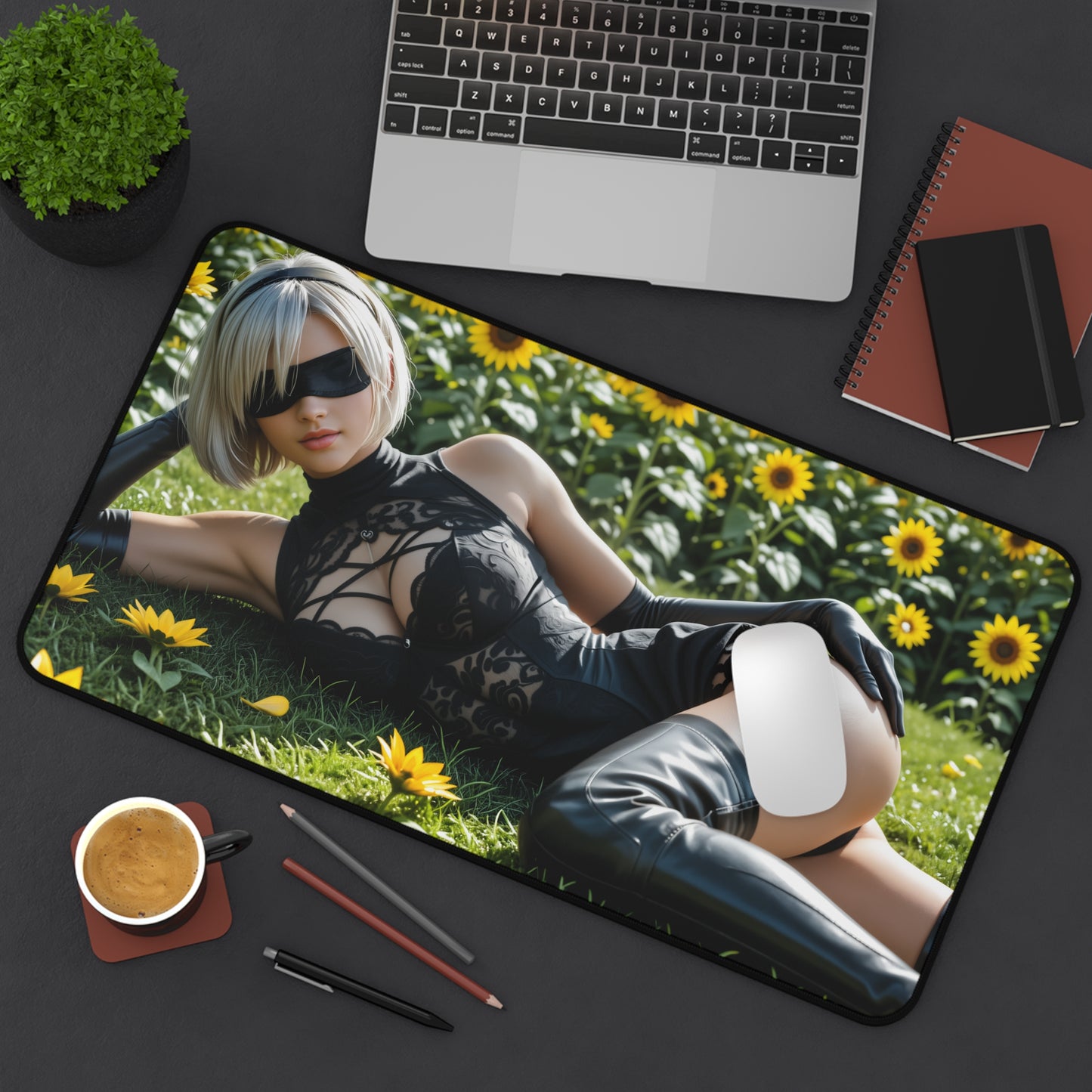 2B Gaming Mouse Pad, Nier Automata Desk Mat, Anime Warrior Girl Mouse Pad