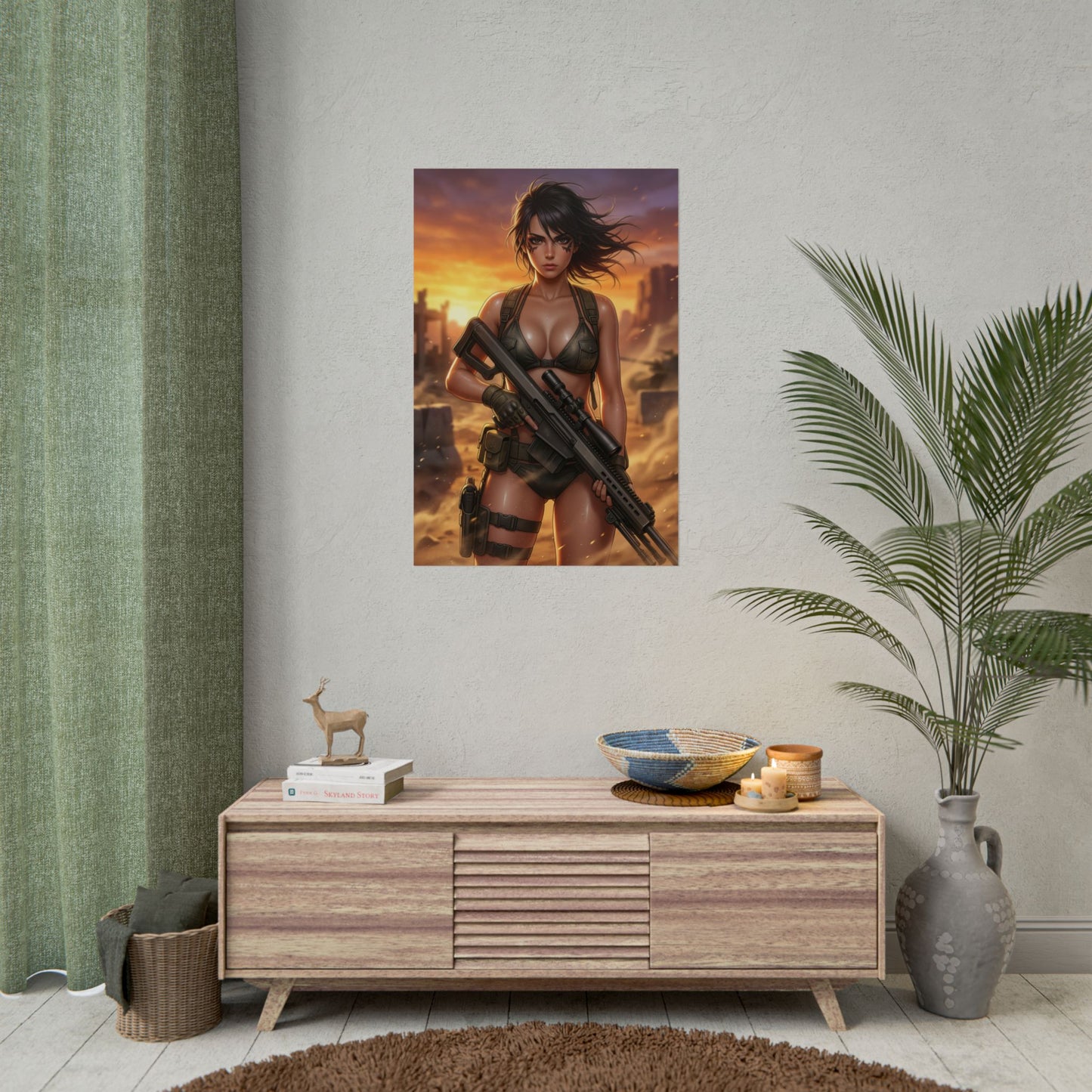 Quiet Metal Gear Solid V Poster Tactical Woman Wall Art Sniper Girl Print Military Character Gaming Room Decor Gift