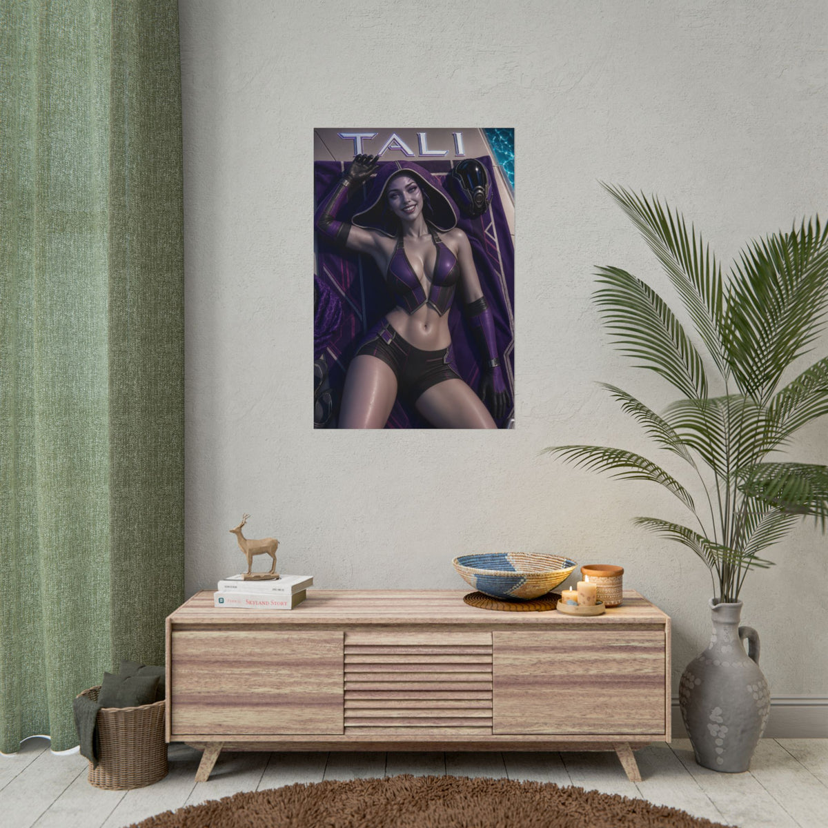 Tali Mass Effect Gaming Poster Wall Art Gamer Room Decor Collectible Print
