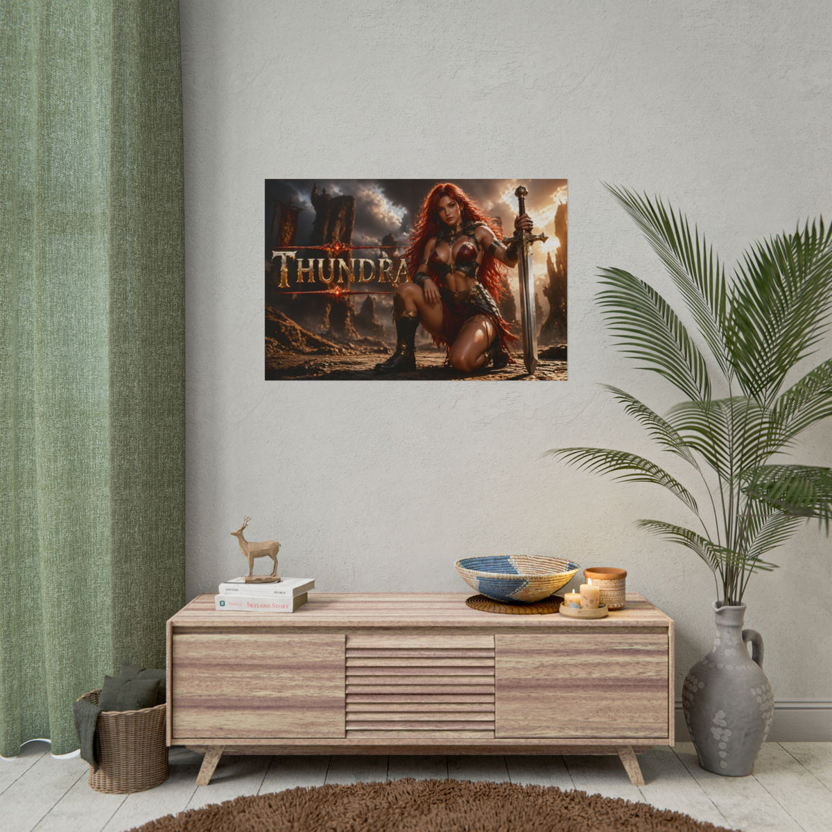 Thundra Character Poster Comic Style Wall Decor Bedroom Collector Gift