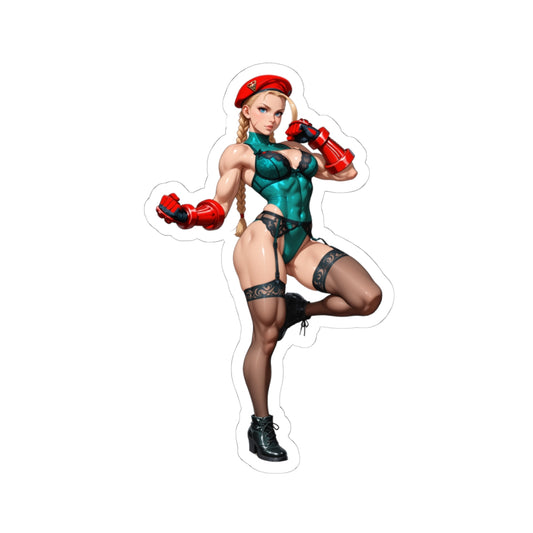 Cammy White Sticker – Street Fighter Vinyl Sticker for Laptops & Indoor Decor