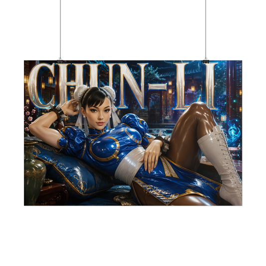 Chun Li Character Poster Street Fighter Gamer Room Wall Art Collectible Decor