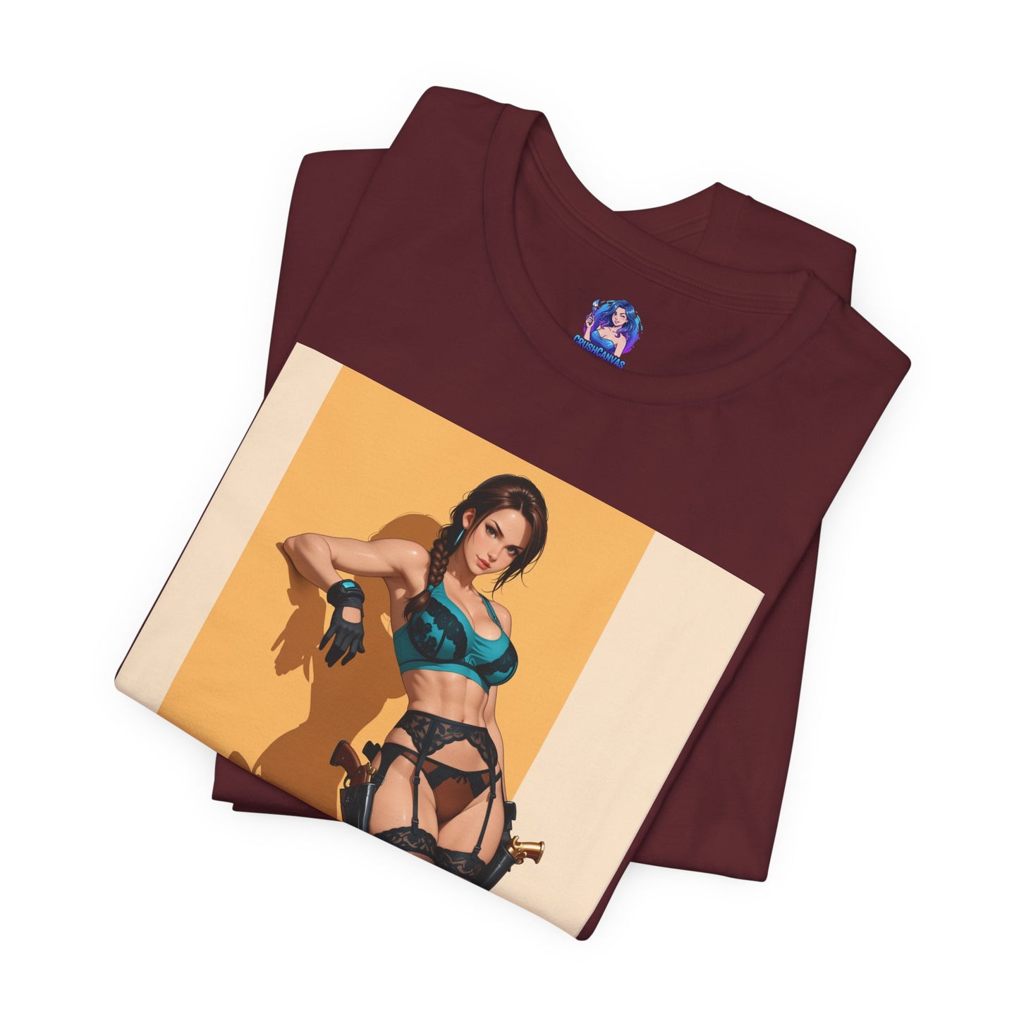 Lara Croft Grafik-T-Shirt | Tomb Raider T-Shirt für Otaku & Gaming-Fans | Sexy Entdecker-Shirt