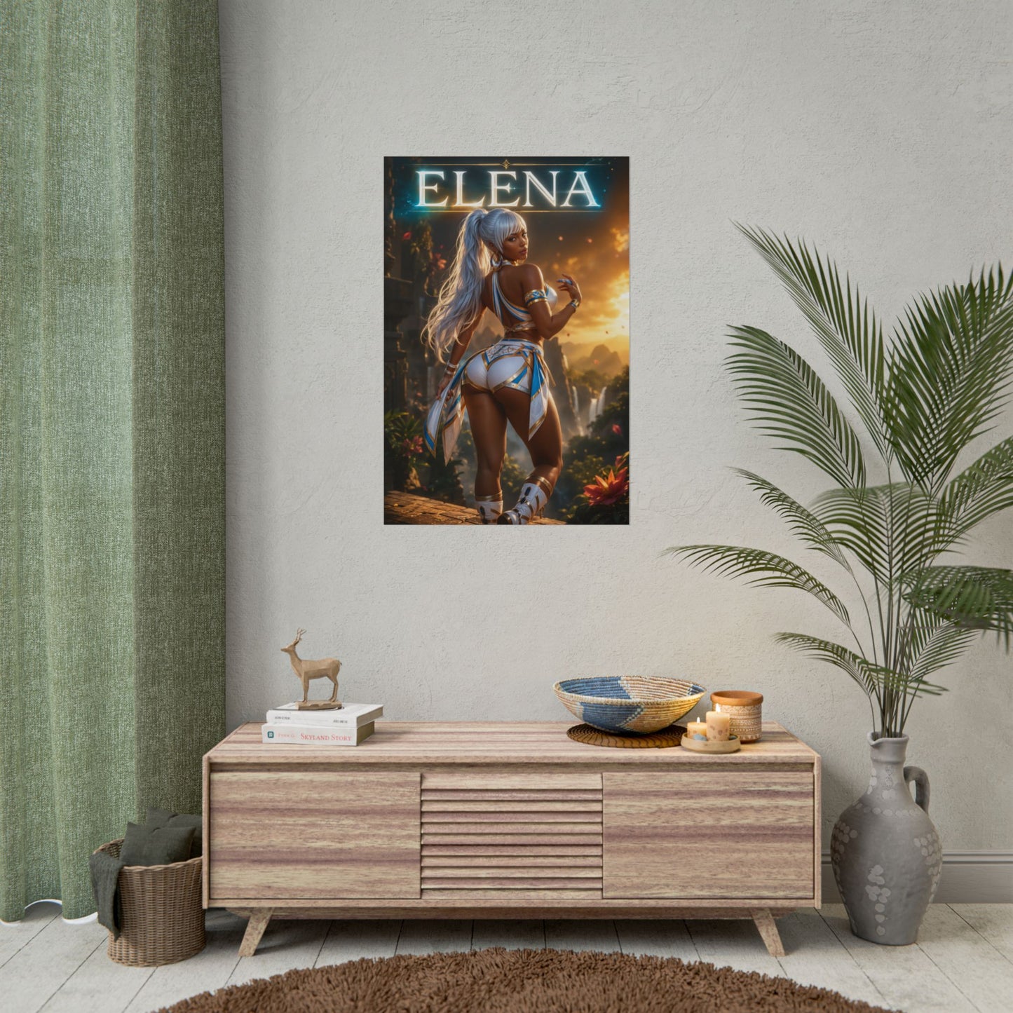 Elena Tekken Poster, Tekken Wall Art, Gaming Print, Fantasy Decor