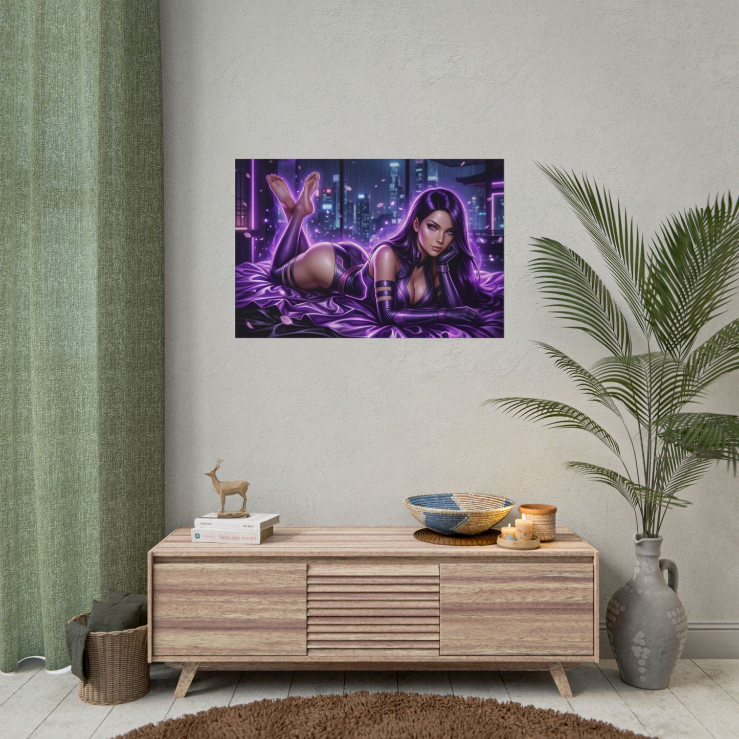 Psylocke Poster, Marvel Comics Wandbild, Fantasy Druck Dekoration