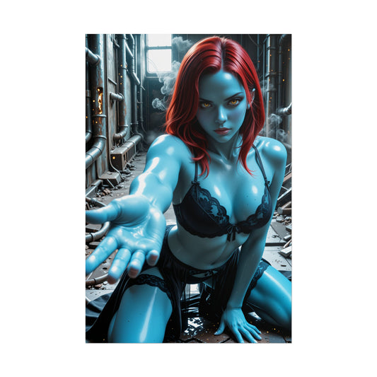 Mystique Poster | Shapeshifter Heroine Wall Art for Fantasy Gaming Decor