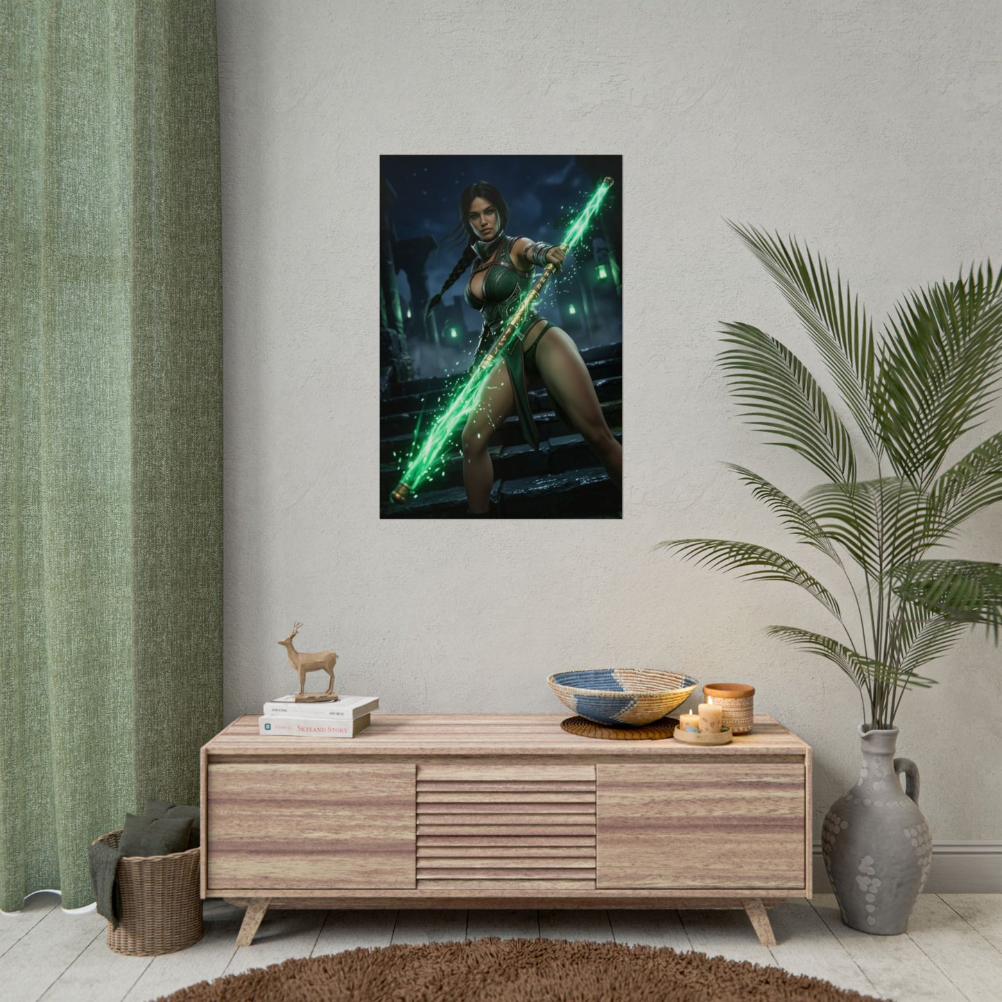 Jade Poster Mortal Kombat Wandbild Druck Fantasy Gaming Deko