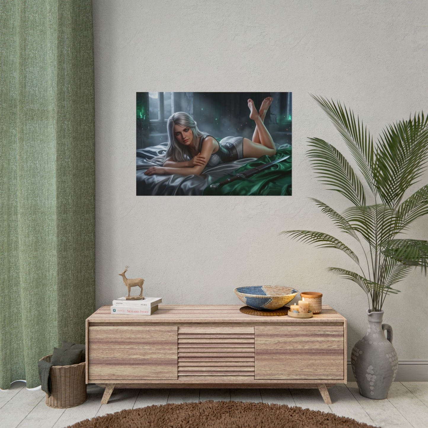Ciri Poster, The Witcher Wall Art, Fantasy Game Print, Gamer Decor