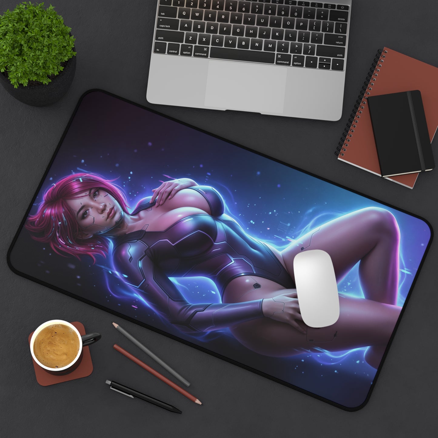 Cyberpunk Mouse Pad, Songbird Desk Mat, Anime Mouse Pad