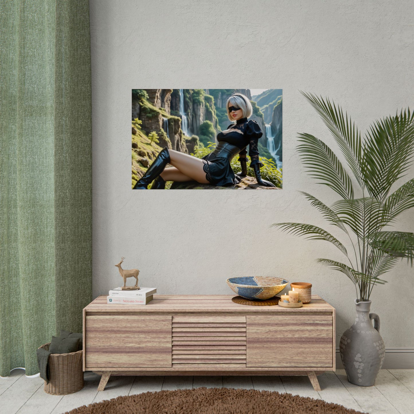 2B Anime Wall Art | Sci-Fi Waifu Poster for Otaku Setup or Gaming Room