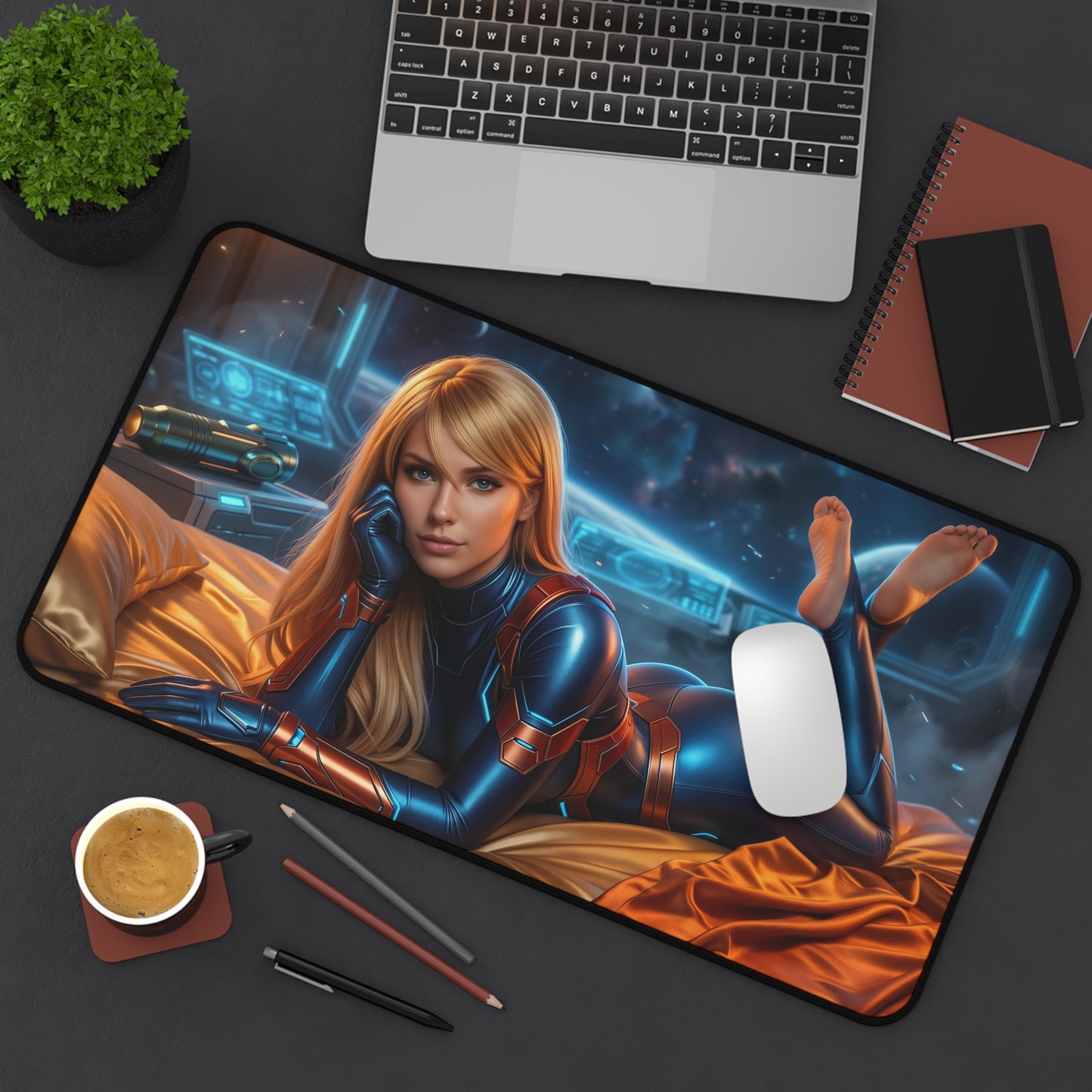 Samus Mouse Pad, Samus Aran Desk Mat, Gamer Gift XXL