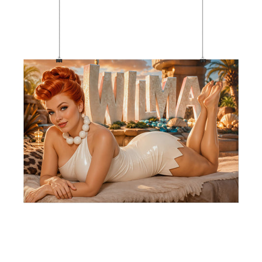 Wilma Flintstone The Flintstones Retro Poster Cartoon Wall Art Room Decor