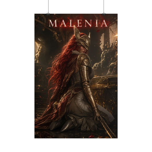 Elden Ring Malenia Fantasy Poster Print Video Game Decor for Gaming Setup