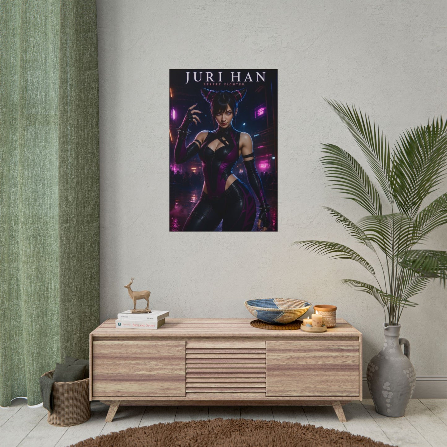 Juri Han Poster, Street Fighter Wall Art, Gaming Poster, Gamer Decor