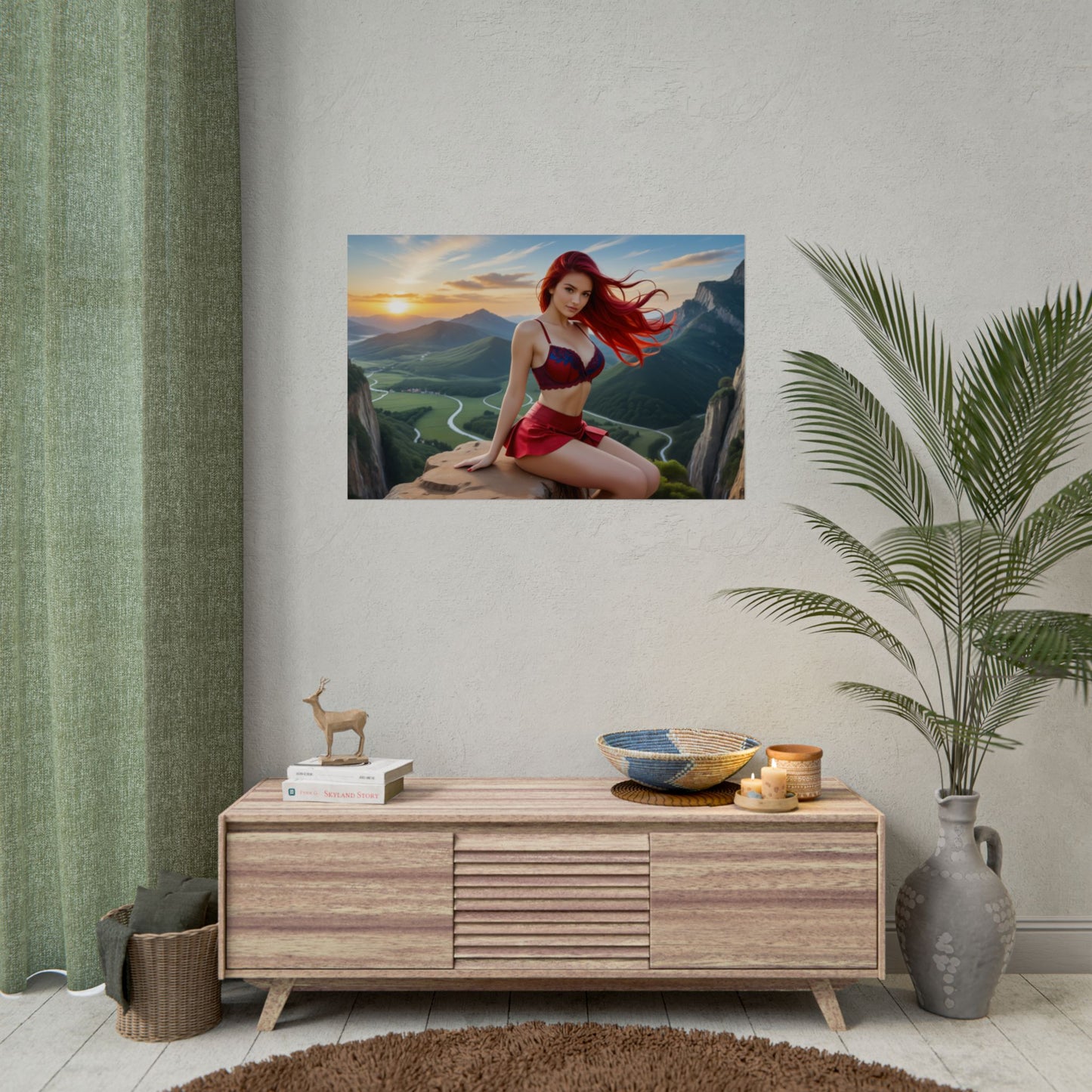 Постер аніме Ерзи Скарлет | Настінне мистецтво Вайфу для декору отаку з магічними воїнами