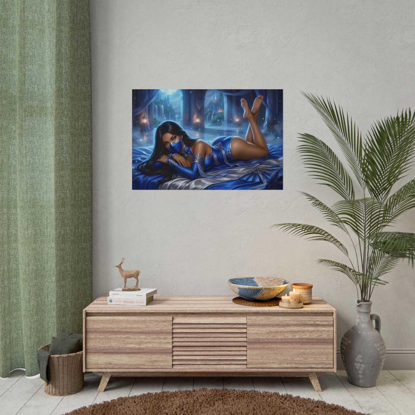 Kitana Mortal Kombat Poster, Gaming Wall Art, Ninja Print Decor