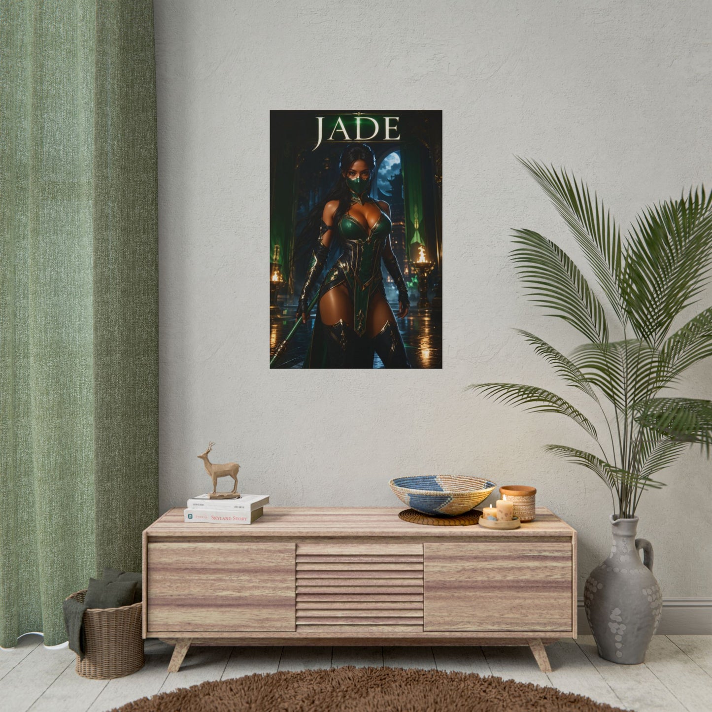 Jade Mortal Kombat Poster MK Gaming Wall Art Print Decor