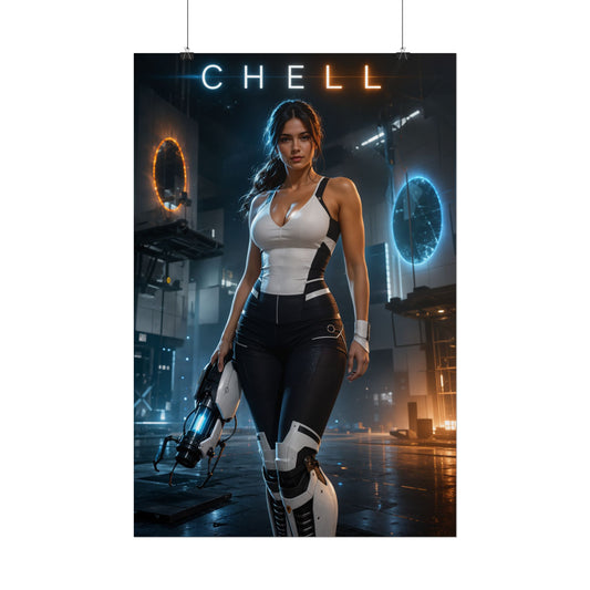 Portal Chell Gaming Poster Wall Decor Print for Fans