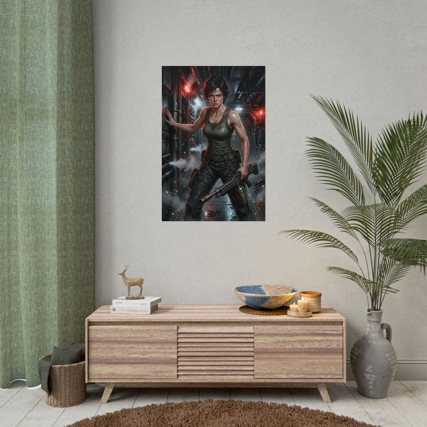 Ellen Ripley Alien Poster Sci Fi Woman Wall Art Space Survivor Print Movie Character Gaming Room Decor Gift