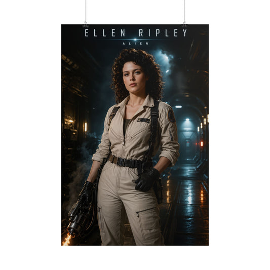 Alien Movie Sci Fi Ellen Ripley Character Wall Art Video Game Movie Poster Print