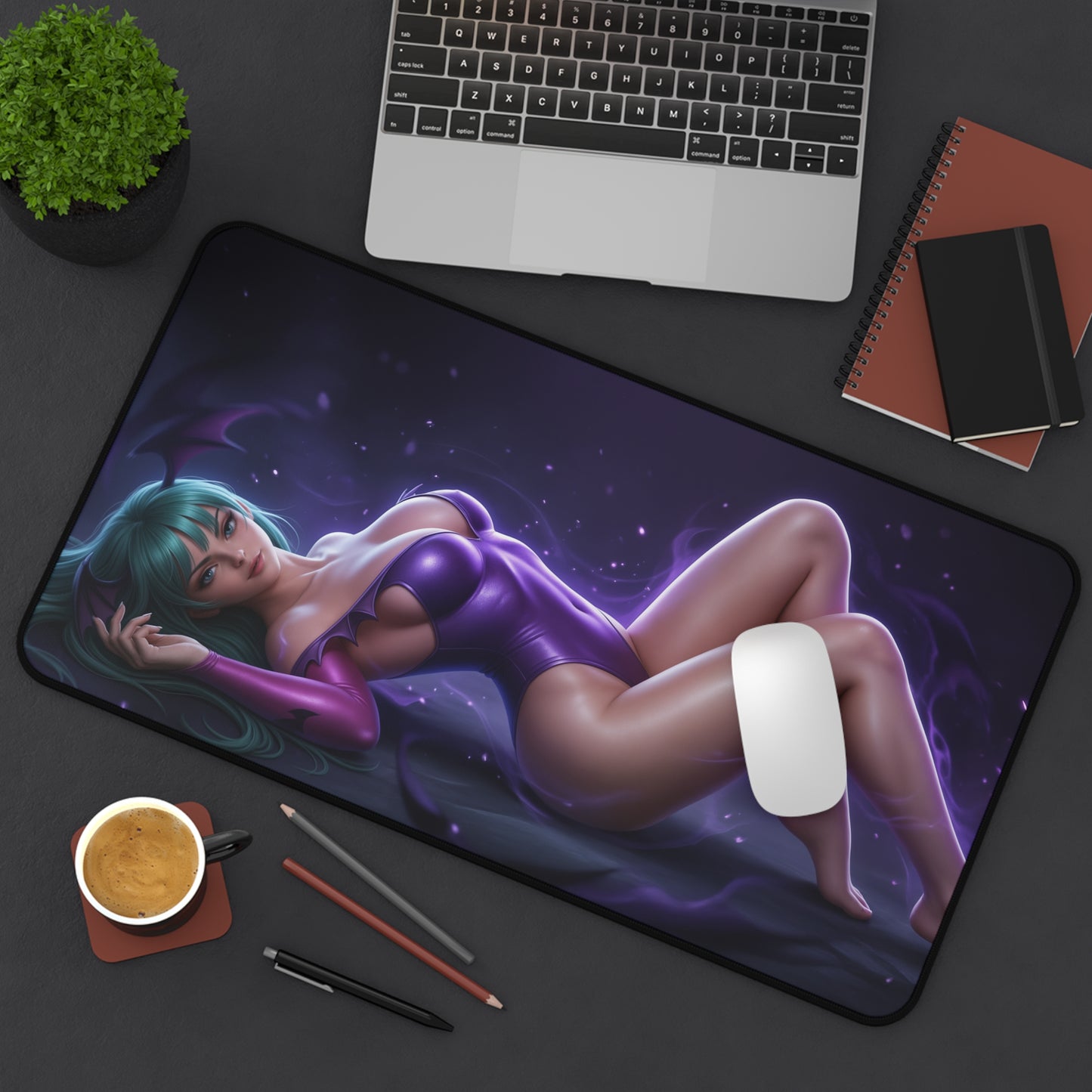 Darkstalkers Mouse Pad, Morrigan Desk Mat, Gamer Gift XXL
