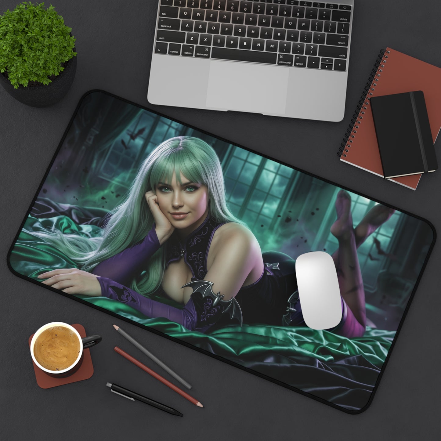 Darkstalkers Mouse Pad, Morrigan Desk Mat, Anime Decor XXL
