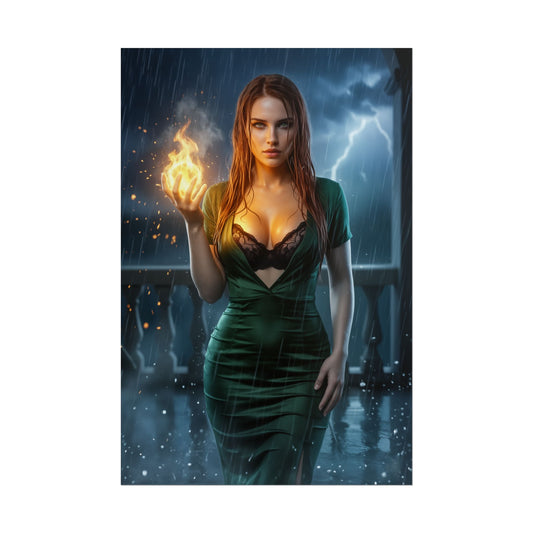 Triss Merigold Poster, Witcher Wall Art Print, Fantasy Sorceress Decor, RPG Game Wall Art, Gamer Gift
