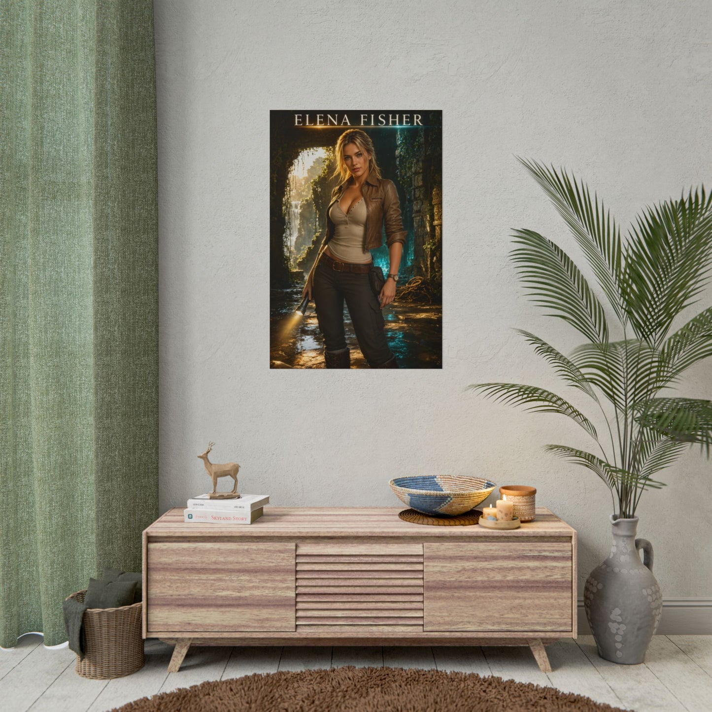 Uncharted Elena Fisher Poster PlayStation Gaming Wall Art Print