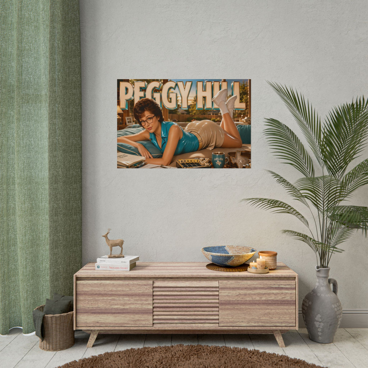 Cartoon Wall Art Peggy Hill King of the Hill Poster Room Decor Character Print