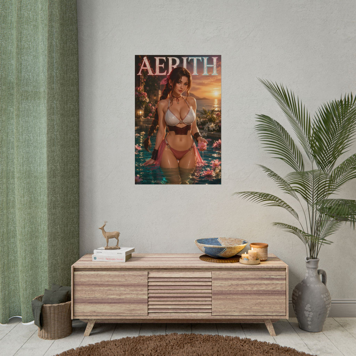 Fantasy Wall Art Aerith Gainsborough Poster Room Decor Collector Gift Art Print