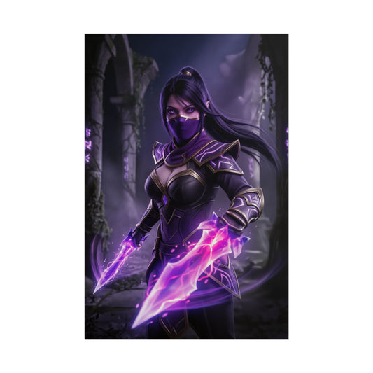Templar Assassin Dota 2 Poster, Dota 2 Wall Art Print, Psychic Assassin Girl Decor, MOBA Game Art, Gamer Gift