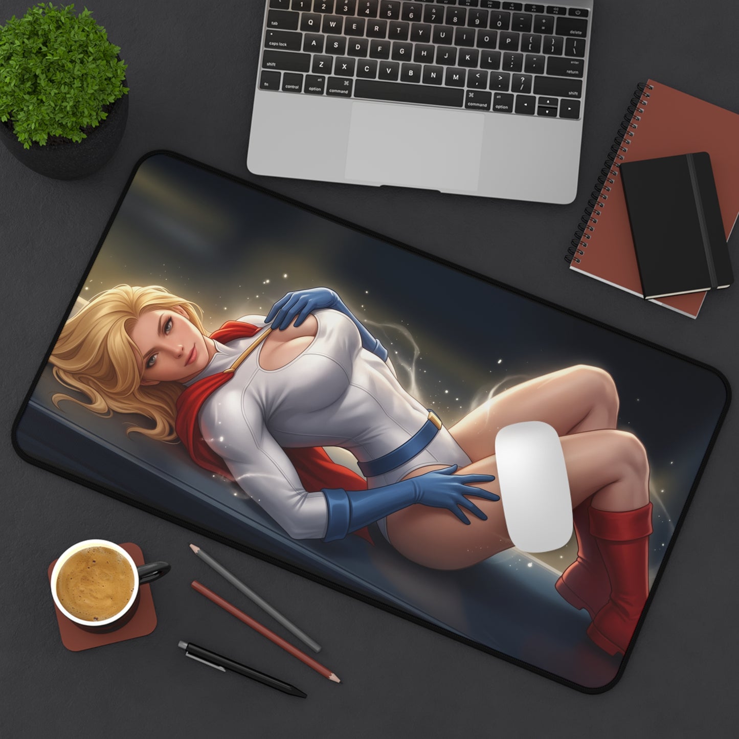 DC Comics Mouse Pad, Powergirl Desk Mat, Gamer Gift XXL